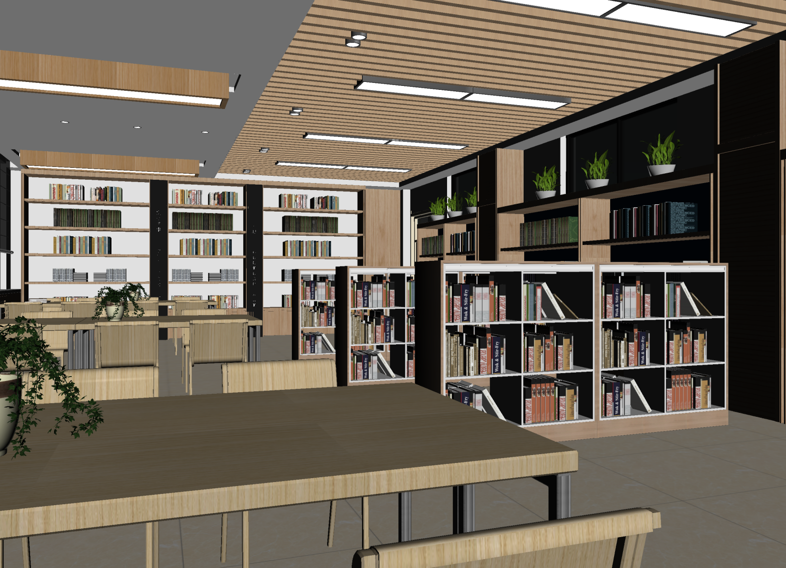 现代图书馆3D模型下载【ID:1214779536】