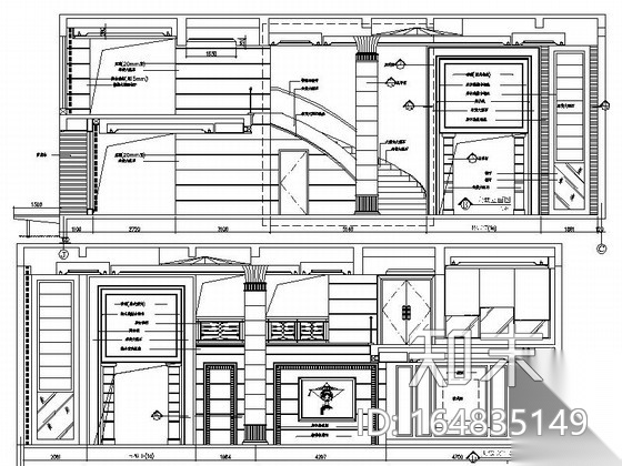 [福建]中式5层温馨典雅别墅室内设计CAD施工图施工图下载【ID:164835149】