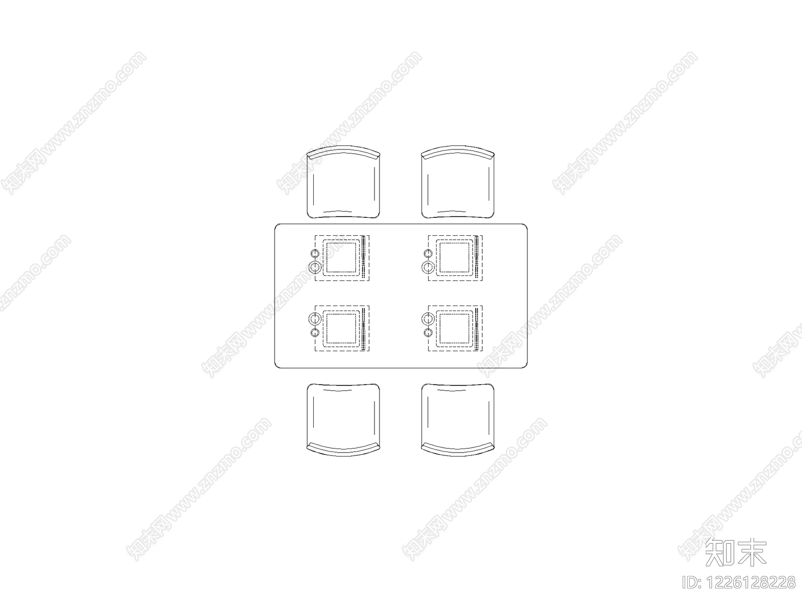 现代风格家装动态图块平立面带遮罩cad施工图下载【ID:1226128228】