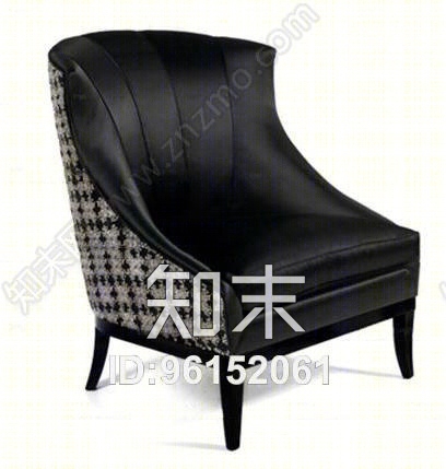 现代休闲皮革单人沙发3D模型下载【ID:96152061】