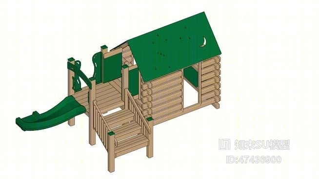 儿童滑梯SU模型下载【ID:717981647】