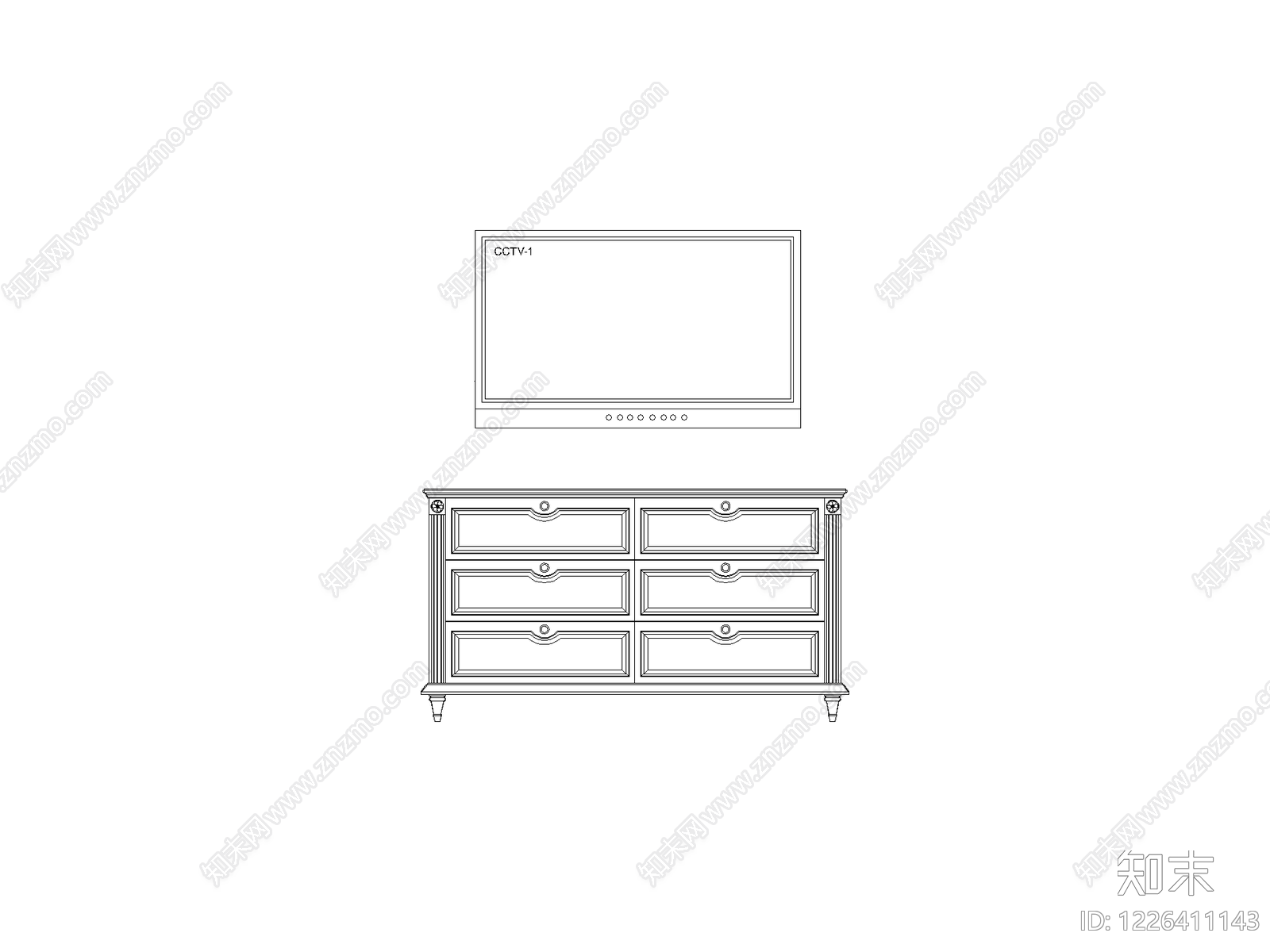 柜子平立面cad施工图下载【ID:1226411143】