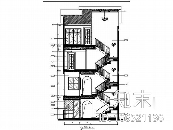 [青岛]法式田园风格别墅设计施工图（含高清效果图）cad施工图下载【ID:166521136】