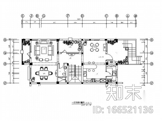 [青岛]法式田园风格别墅设计施工图（含高清效果图）cad施工图下载【ID:166521136】