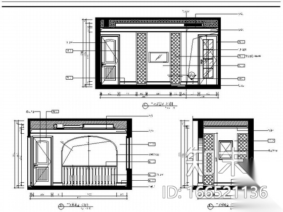 [青岛]法式田园风格别墅设计施工图（含高清效果图）cad施工图下载【ID:166521136】