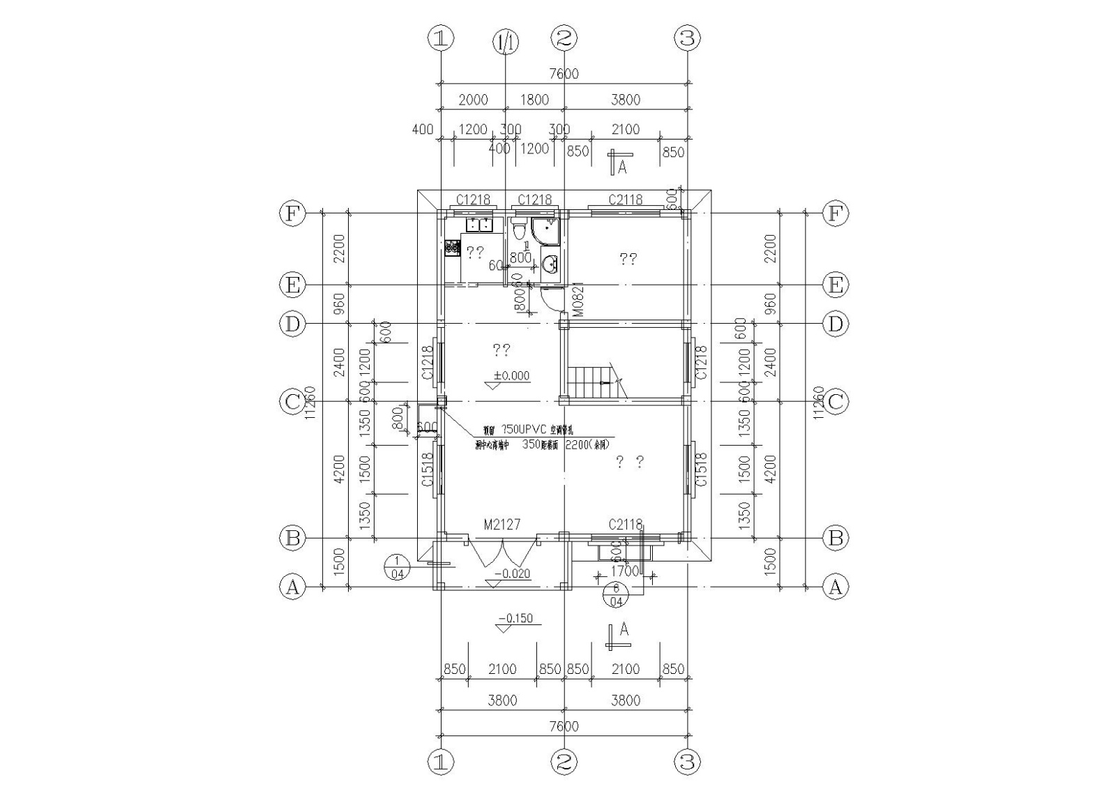 乡村私家舒适型二层住宅楼建筑施工图cad施工图下载【ID:160730165】