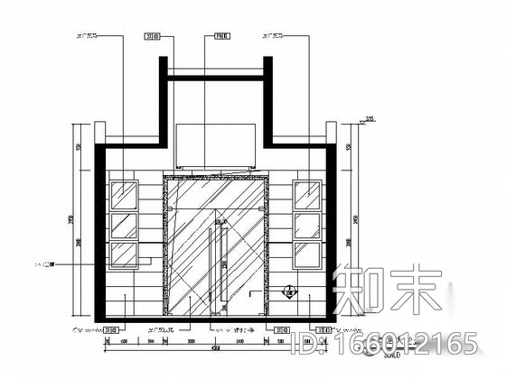 [广州]现代时尚住宅小区首层大堂室内装修施工图cad施工图下载【ID:166012165】