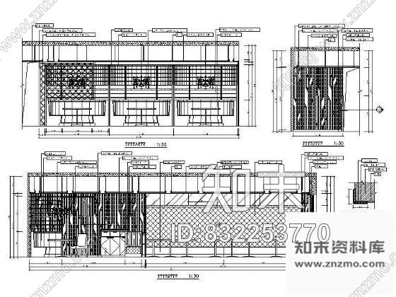 图块/节点火锅城大堂立面设计图Ⅰcad施工图下载【ID:832253770】