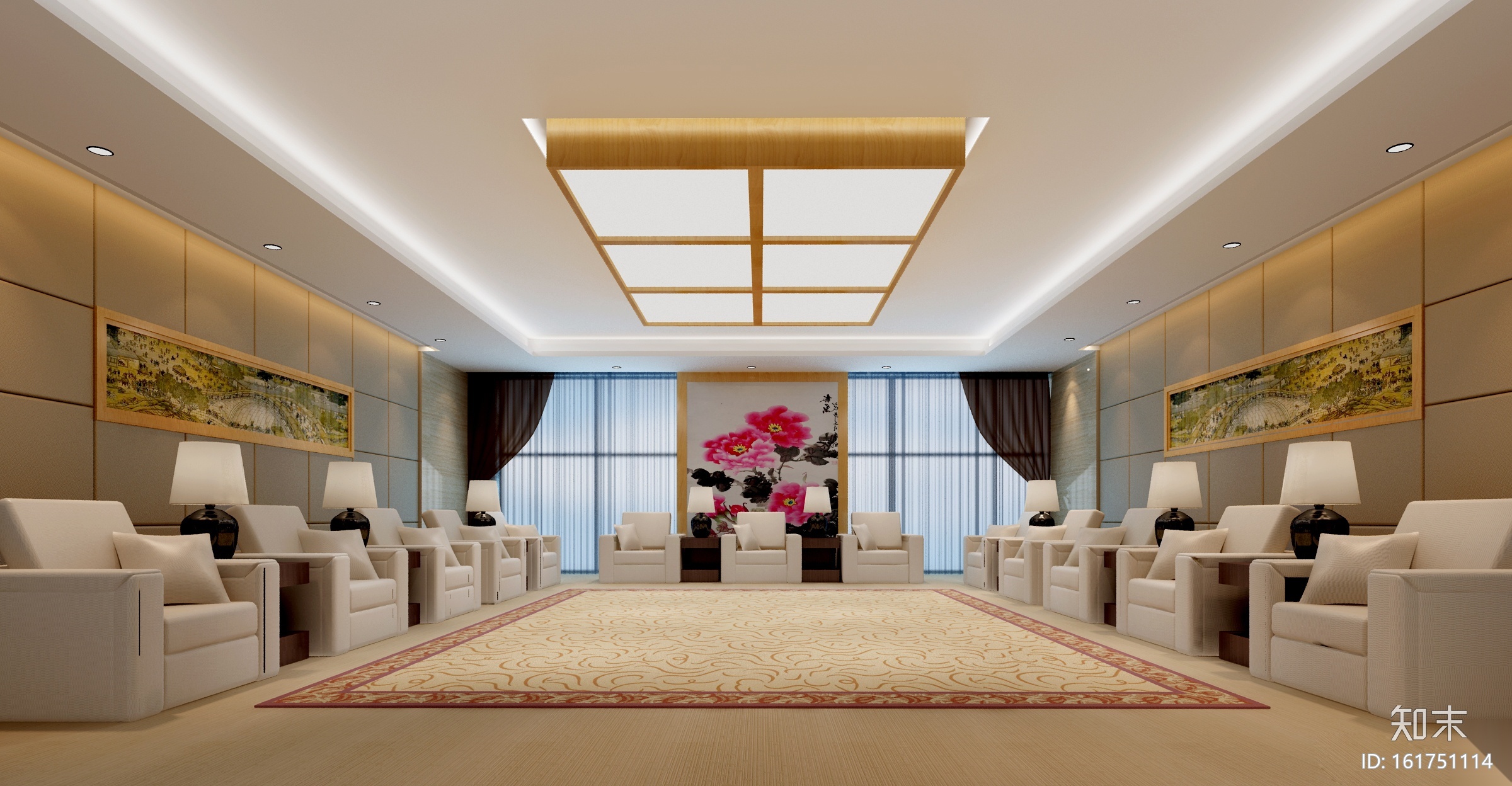 现代风格办公楼室内装修全套施工图（附效果图）cad施工图下载【ID:161751114】