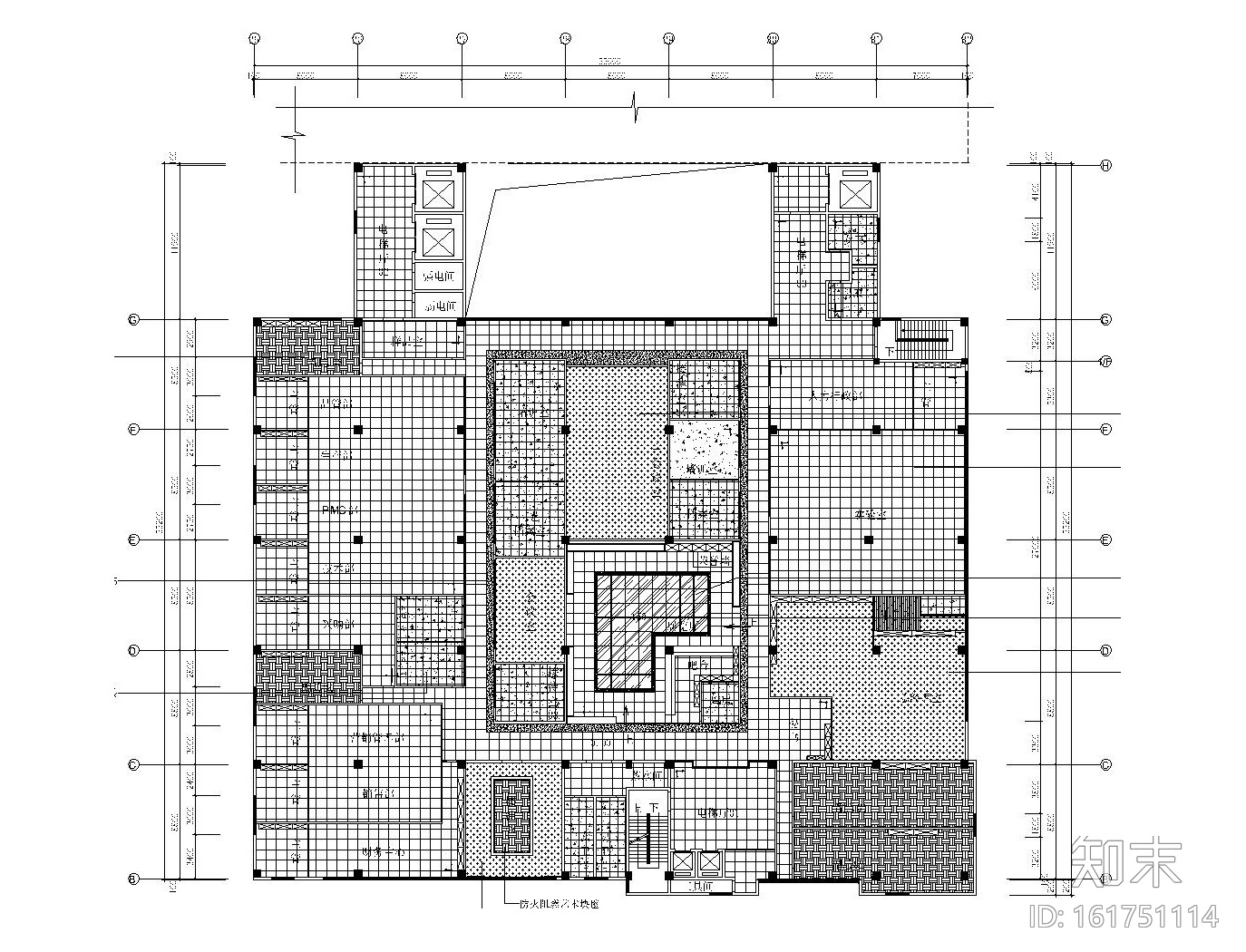 现代风格办公楼室内装修全套施工图（附效果图）cad施工图下载【ID:161751114】