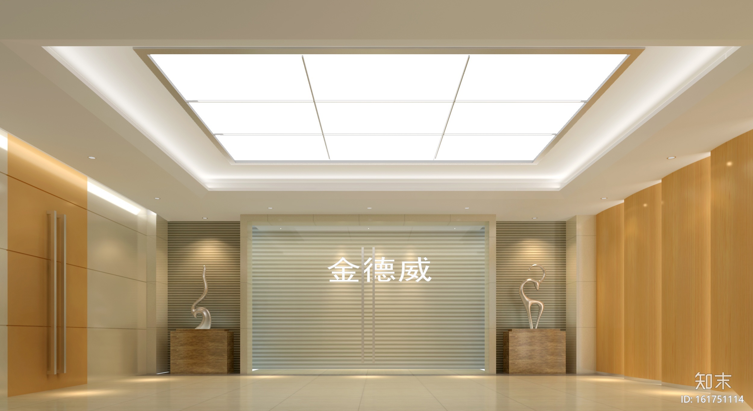 现代风格办公楼室内装修全套施工图（附效果图）cad施工图下载【ID:161751114】