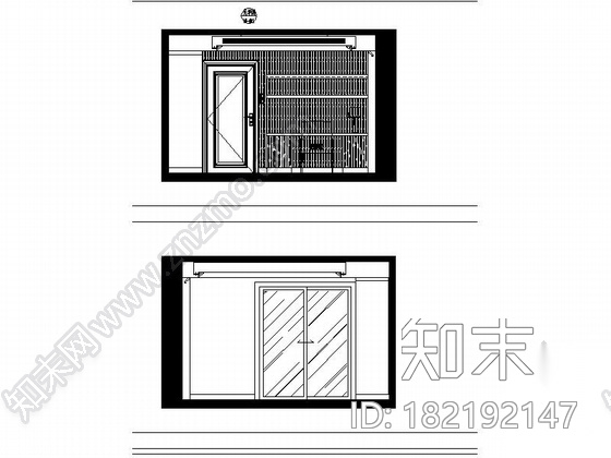 [厦门]简欧小资情调复式室内施工图cad施工图下载【ID:182192147】