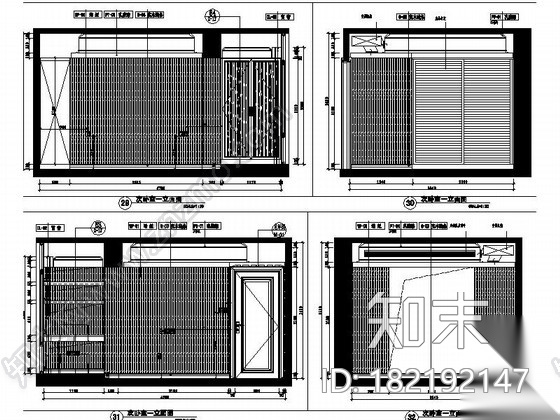 [厦门]简欧小资情调复式室内施工图cad施工图下载【ID:182192147】