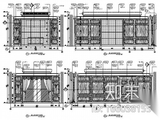 [江苏]优雅浪漫酒店客房楼装修CAD设计图施工图下载【ID:166038155】