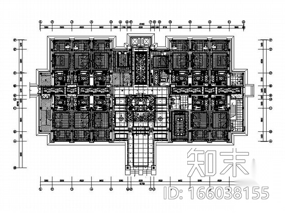 [江苏]优雅浪漫酒店客房楼装修CAD设计图施工图下载【ID:166038155】