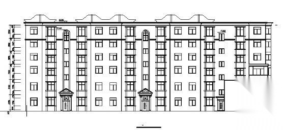 某六层住宅建筑方案图cad施工图下载【ID:149852122】