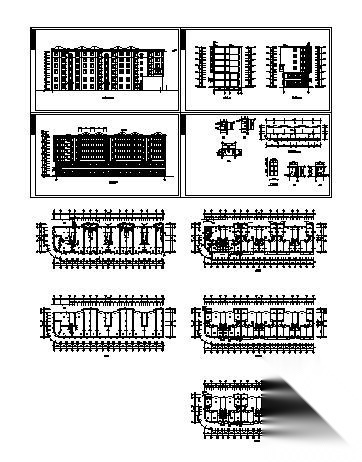 某六层住宅建筑方案图cad施工图下载【ID:149852122】