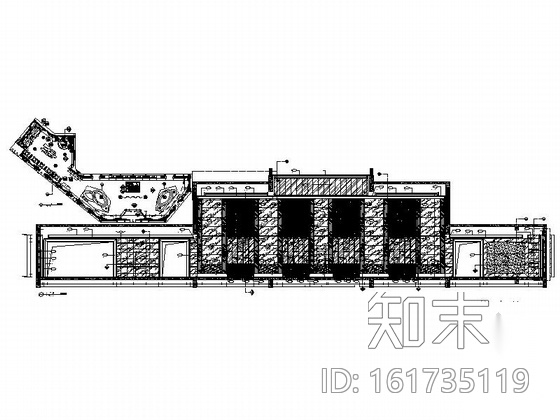 [辽宁]精装景观公寓售楼处装修CAD施工图cad施工图下载【ID:161735119】