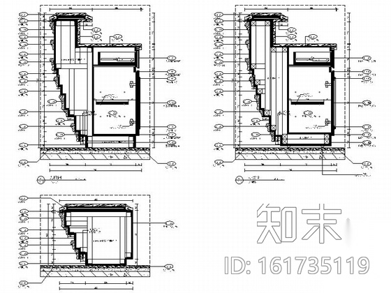 [辽宁]精装景观公寓售楼处装修CAD施工图cad施工图下载【ID:161735119】