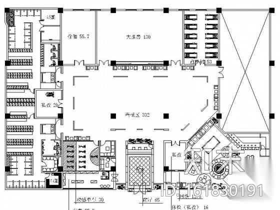 希腊风健身会所室内装修图cad施工图下载【ID:161830191】