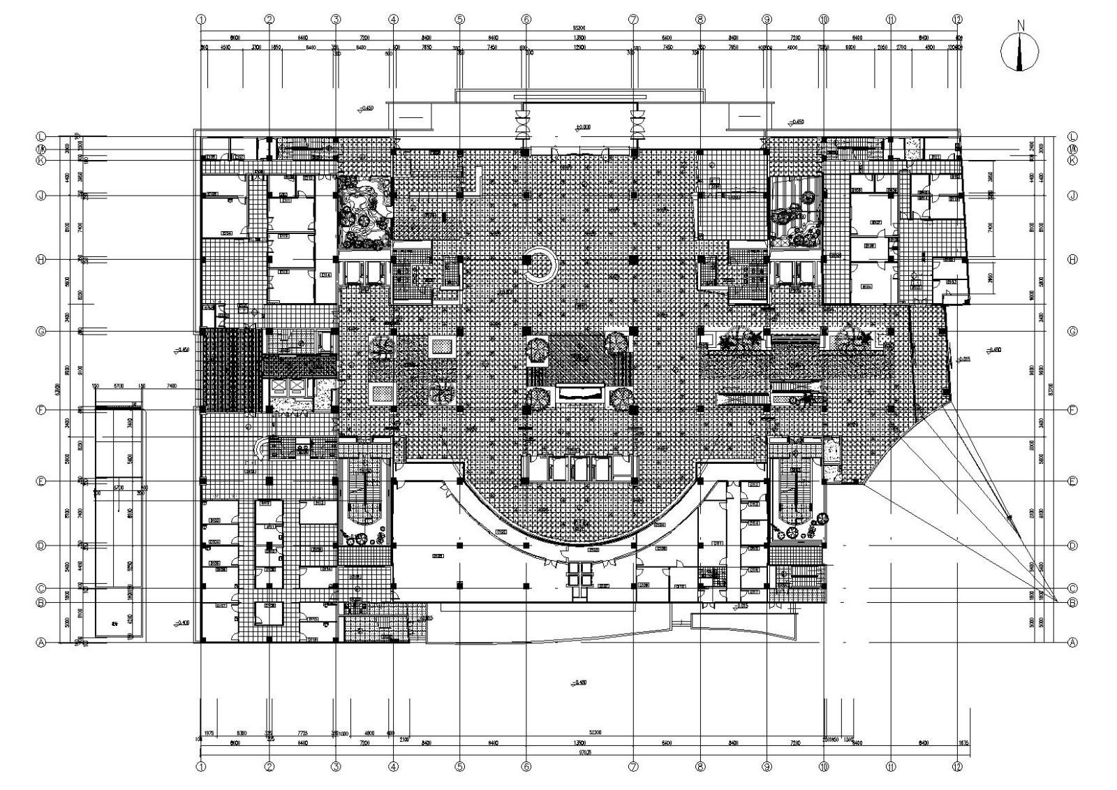 上海七层某大型综合医院​室内施工图+实景cad施工图下载【ID:160500110】