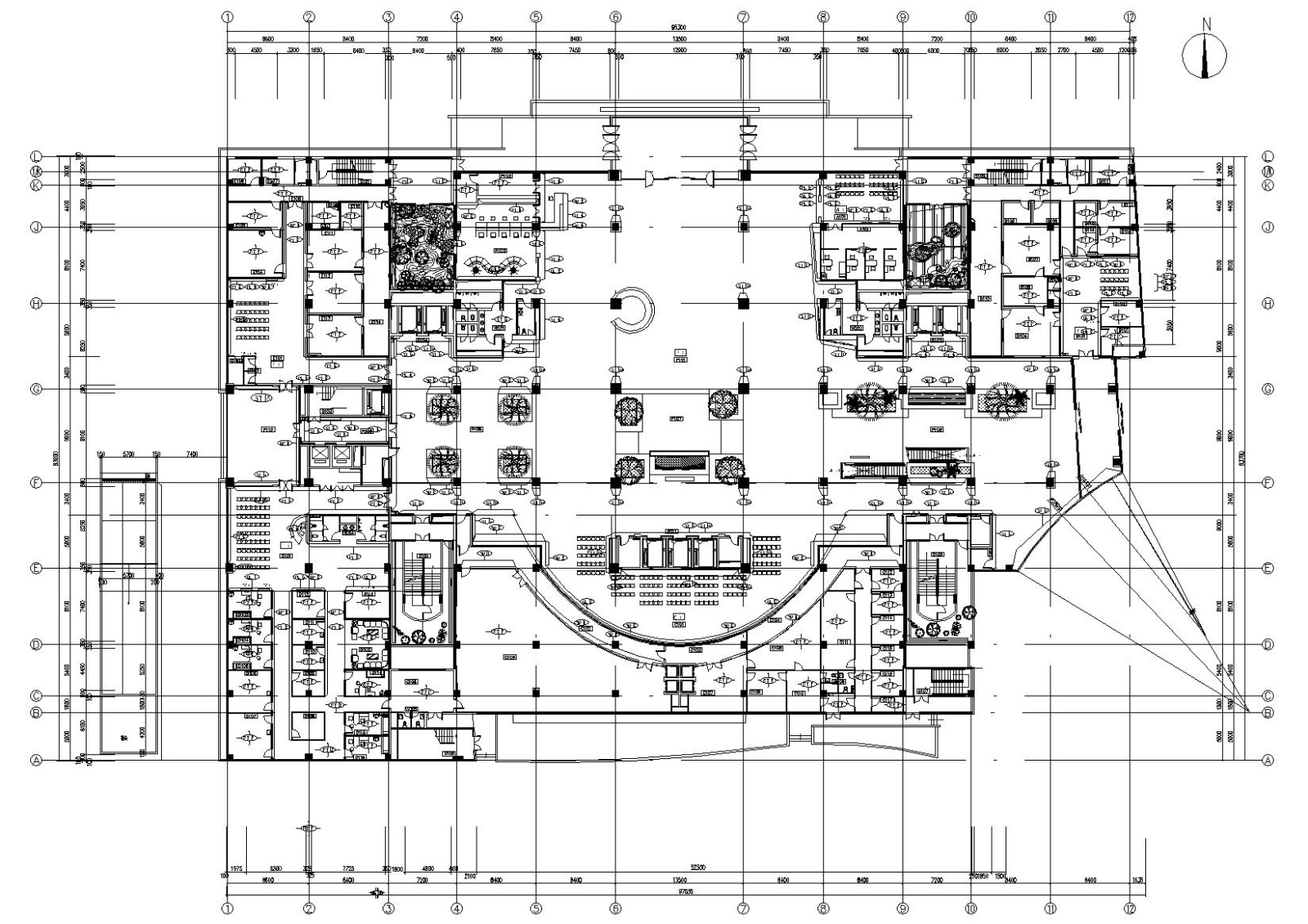 上海七层某大型综合医院​室内施工图+实景cad施工图下载【ID:160500110】