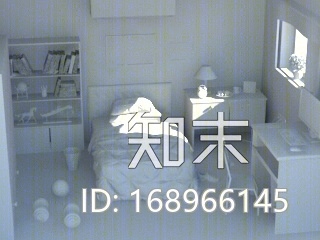 一个简单的卧室模型3D模型下载【ID:168966145】