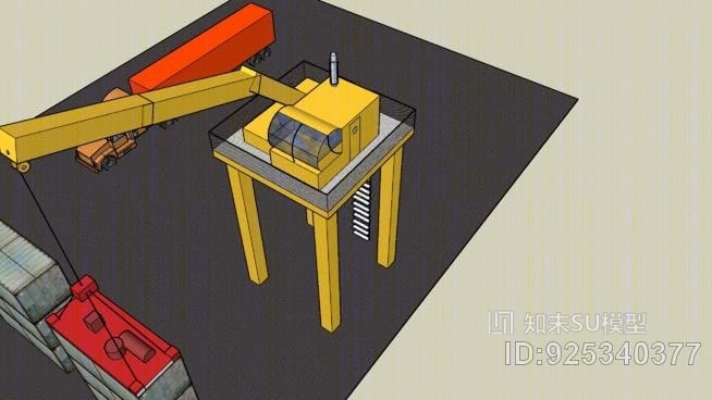 集装箱堆场SU模型下载【ID:925340377】