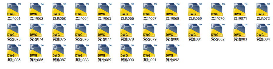 90套园凳树池CAD施工图(61-92)施工图下载【ID:164888131】