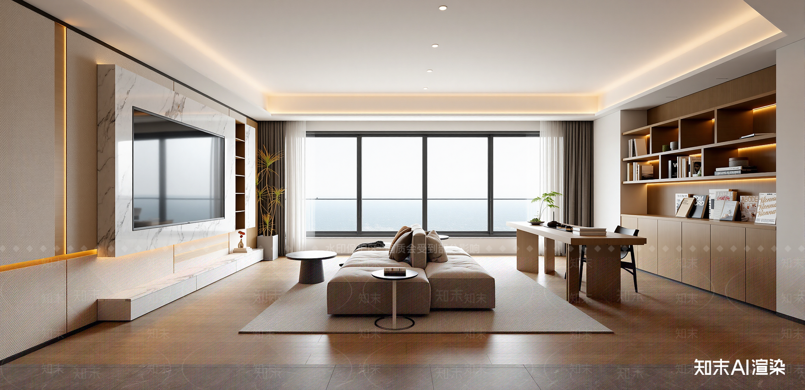 现代家居客厅SU模型下载【ID:1215968249】