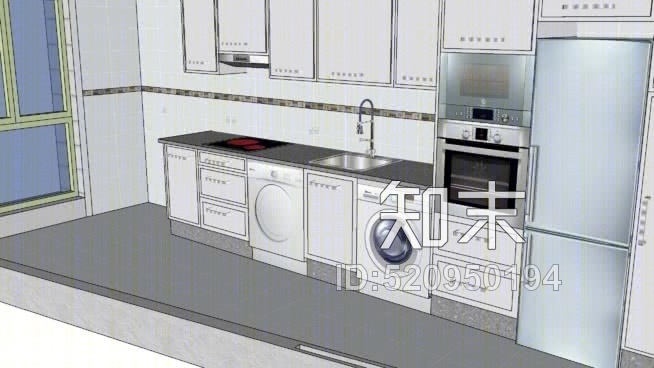 campiello观里，白色的石头SU模型下载【ID:520950194】