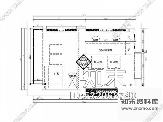 施工图上海实用美甲店装修图纸施工图下载【ID:532068740】