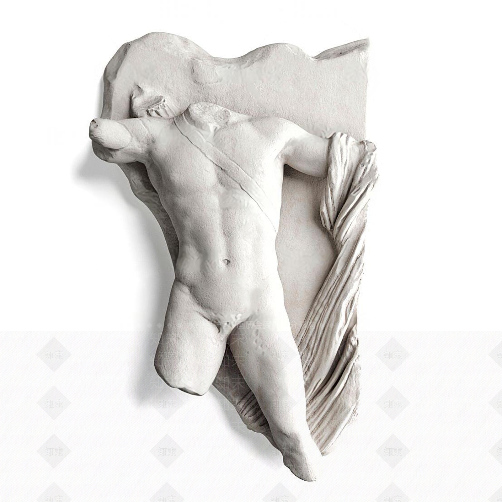 欧式古典希腊人体雕塑挂件3D模型下载【ID:1111532400】