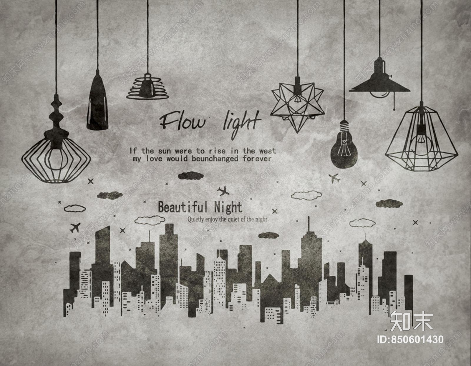 工业风墙绘贴图贴图下载【ID:850601430】