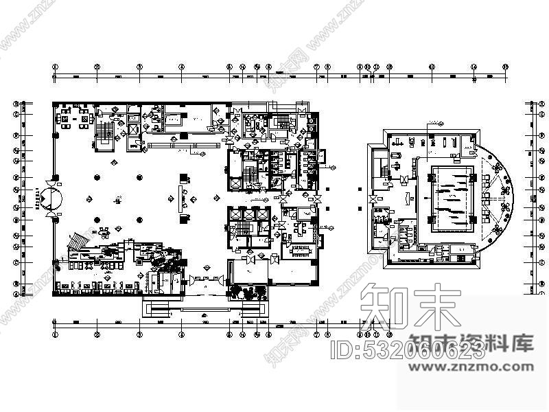 施工图山西某国际大酒店装修图(含效果)cad施工图下载【ID:532060623】