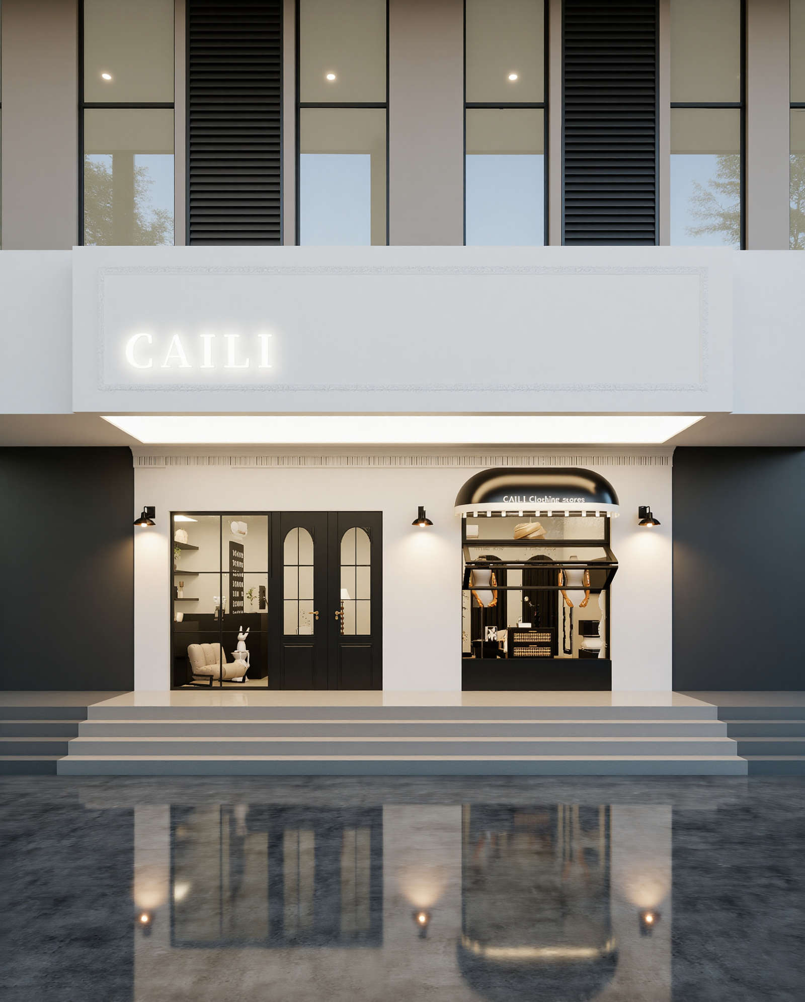 法式服装展厅3D模型下载【ID:1214655478】