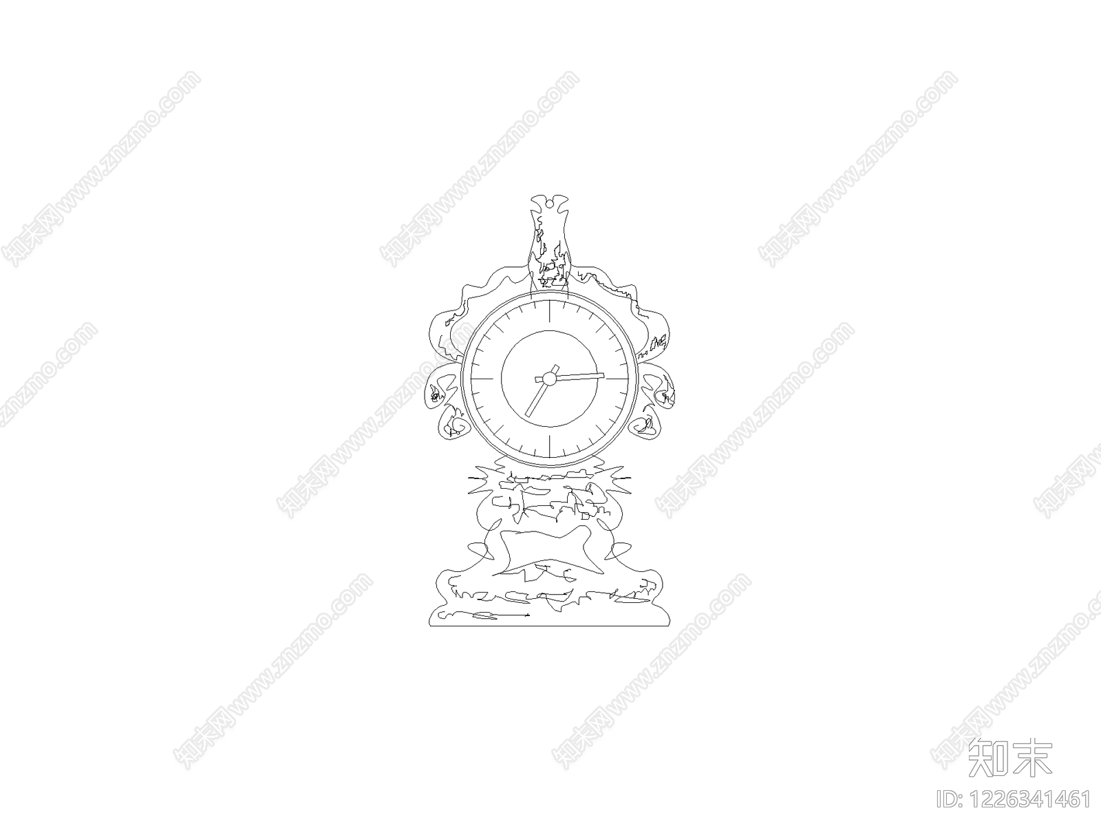 摆件cad施工图下载【ID:1226341461】