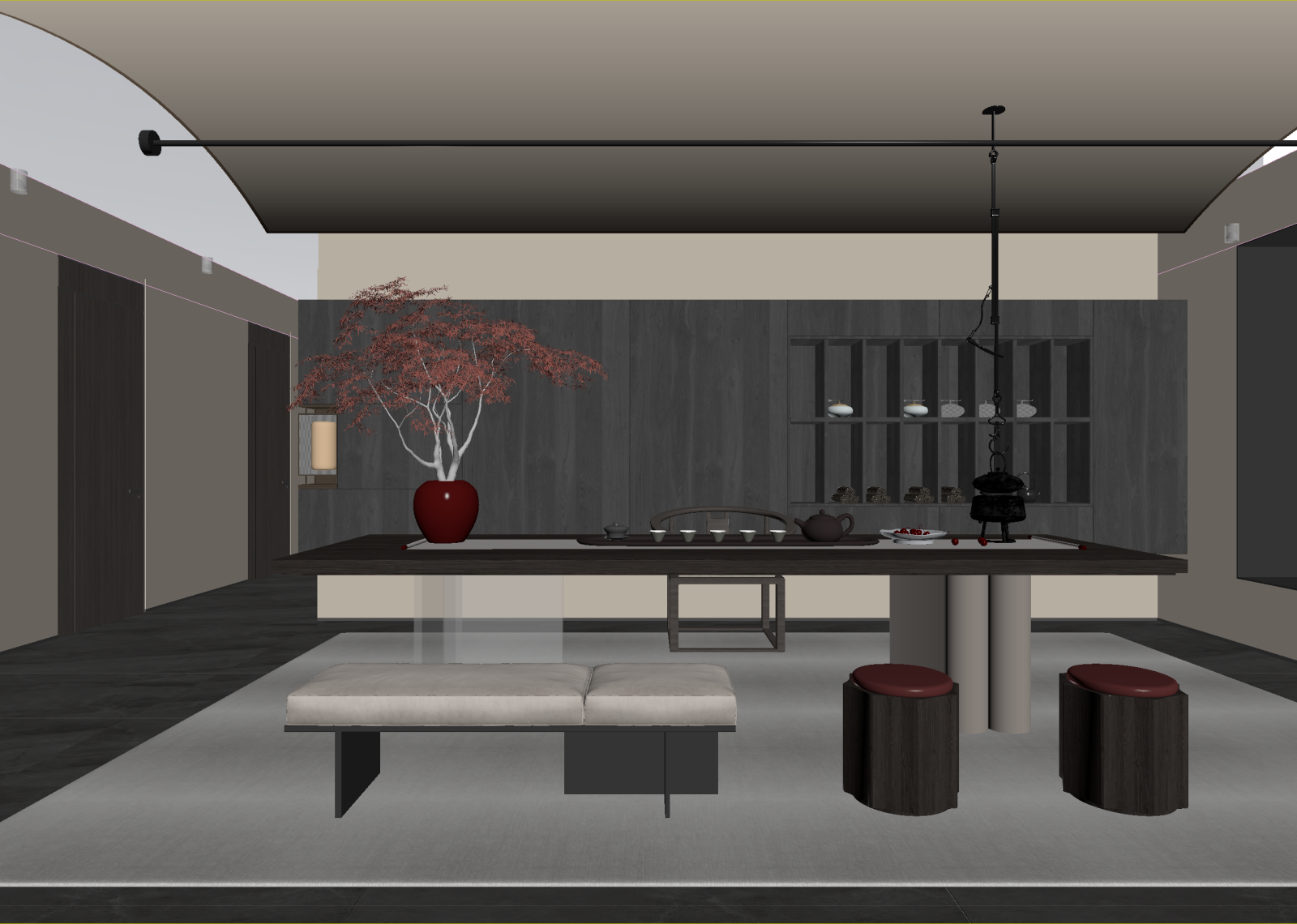 新中式茶馆3D模型下载【ID:1214643605】