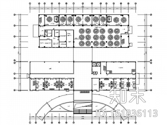 七层机关办公楼装修图cad施工图下载【ID:161836113】