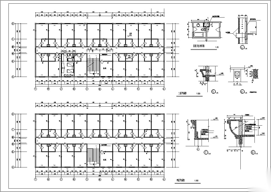 7套欧式宾馆、酒店、办公楼建筑设计方案施工图CAD施工图下载【ID:160721116】