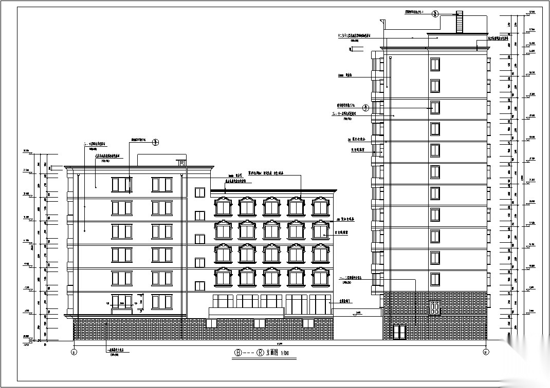 7套欧式宾馆、酒店、办公楼建筑设计方案施工图CAD施工图下载【ID:160721116】