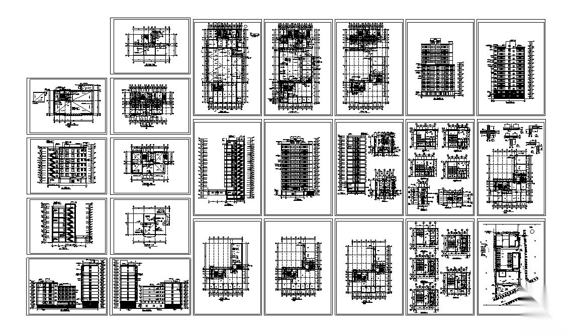 7套欧式宾馆、酒店、办公楼建筑设计方案施工图CAD施工图下载【ID:160721116】