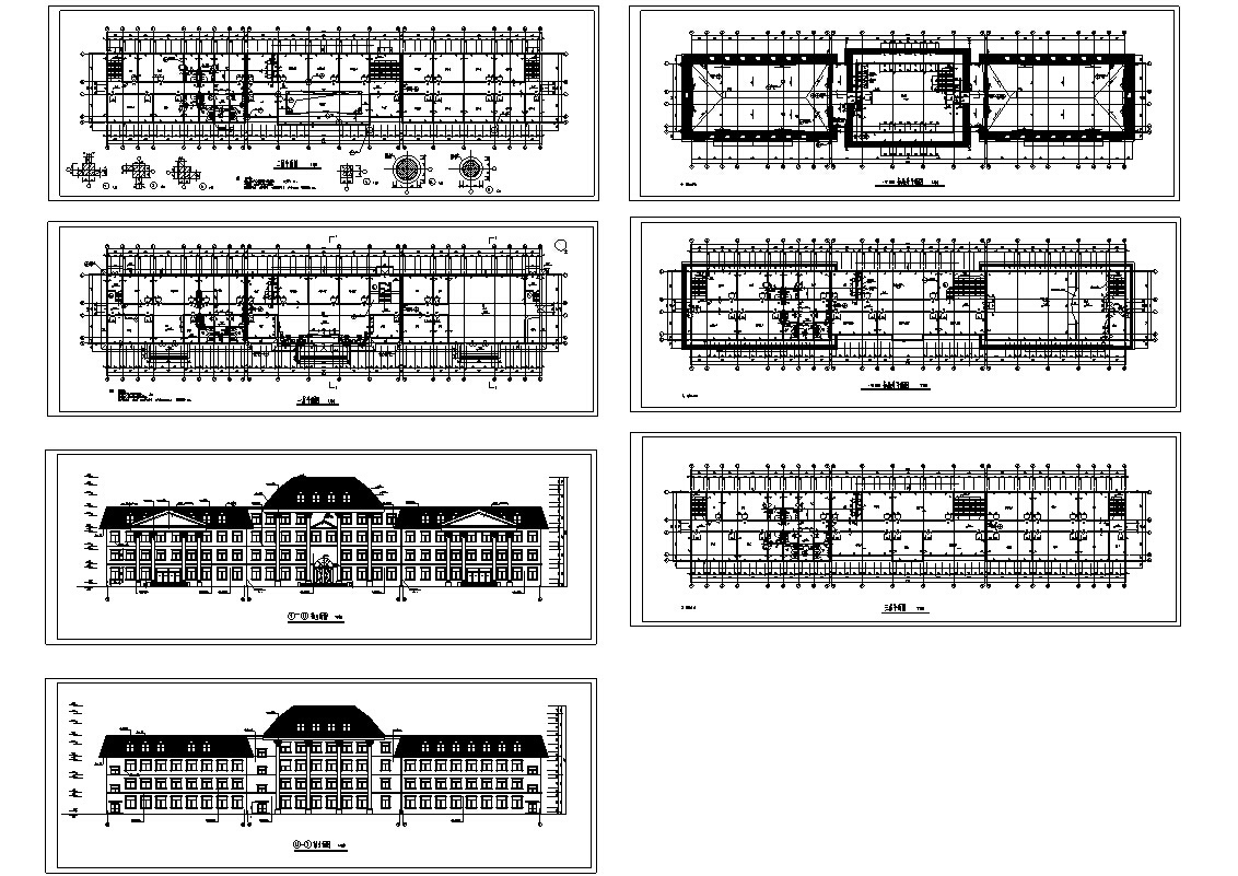 7套欧式宾馆、酒店、办公楼建筑设计方案施工图CAD施工图下载【ID:160721116】