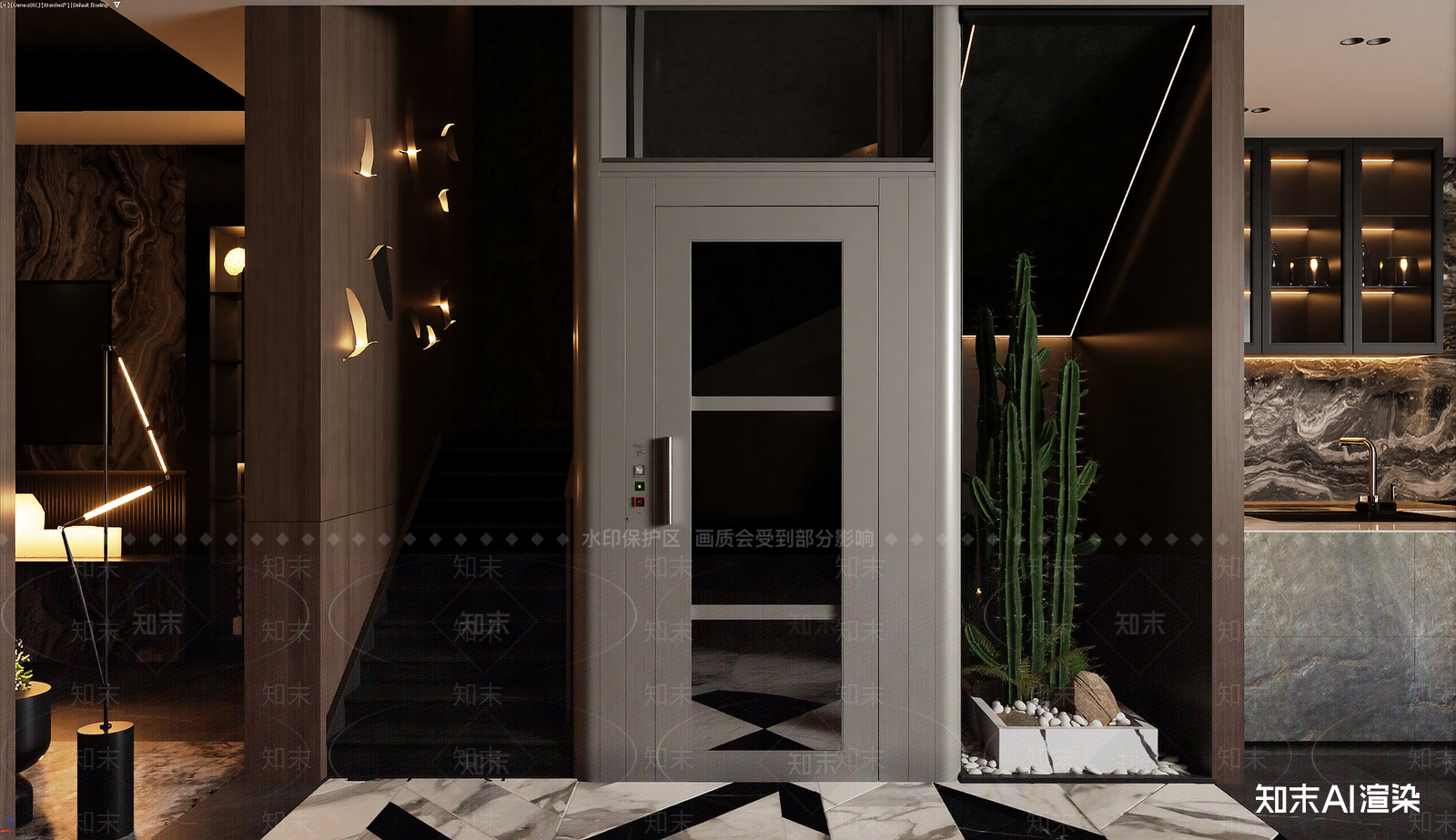 现代玄关3D模型下载【ID:1221515771】