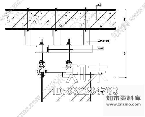 图块/节点钢架吊夹大样图1cad施工图下载【ID:832284763】