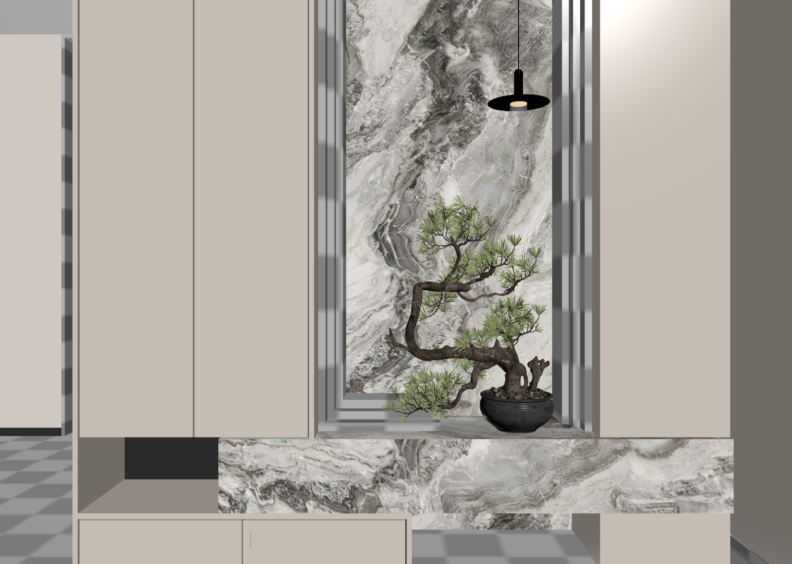 现代玄关3D模型下载【ID:1215113481】