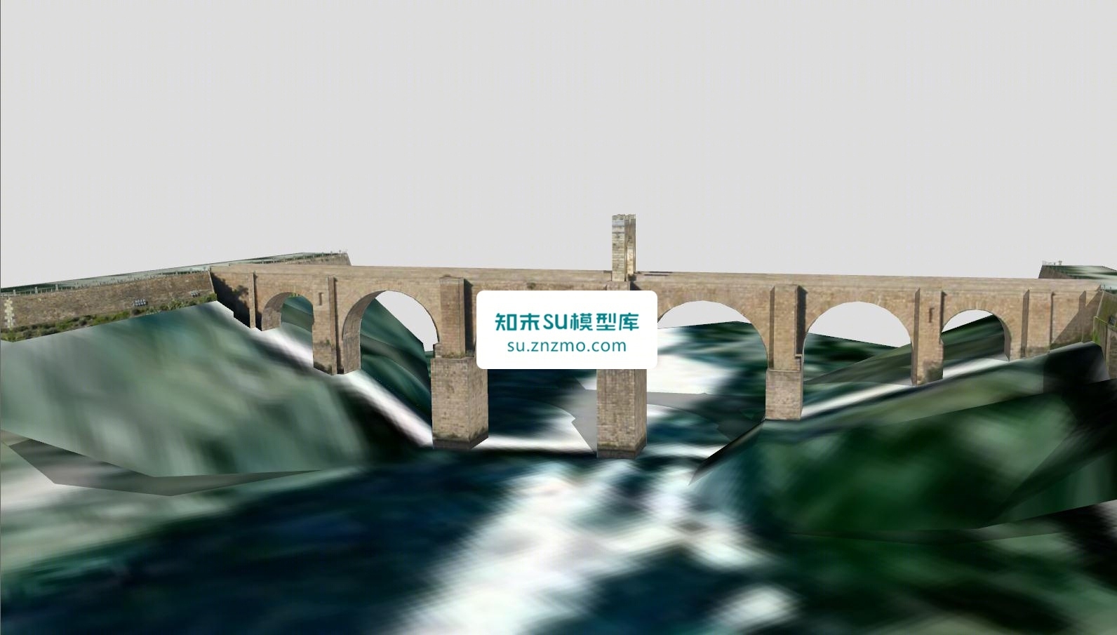 阿尔坎塔拉罗马桥SU模型下载【ID:148493245】
