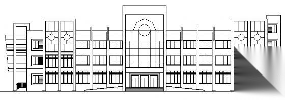 某三层办公大楼建筑施工图cad施工图下载【ID:151434174】