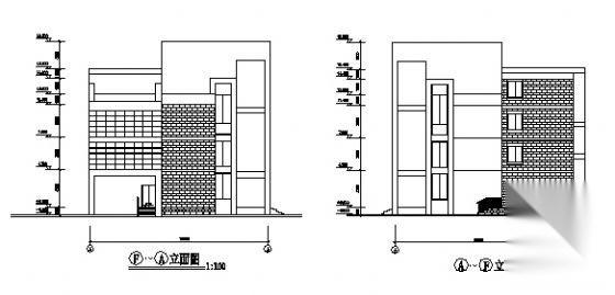 某三层办公大楼建筑施工图cad施工图下载【ID:151434174】