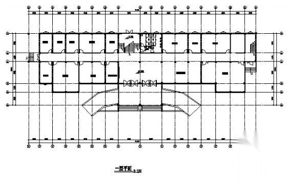 某三层办公大楼建筑施工图cad施工图下载【ID:151434174】